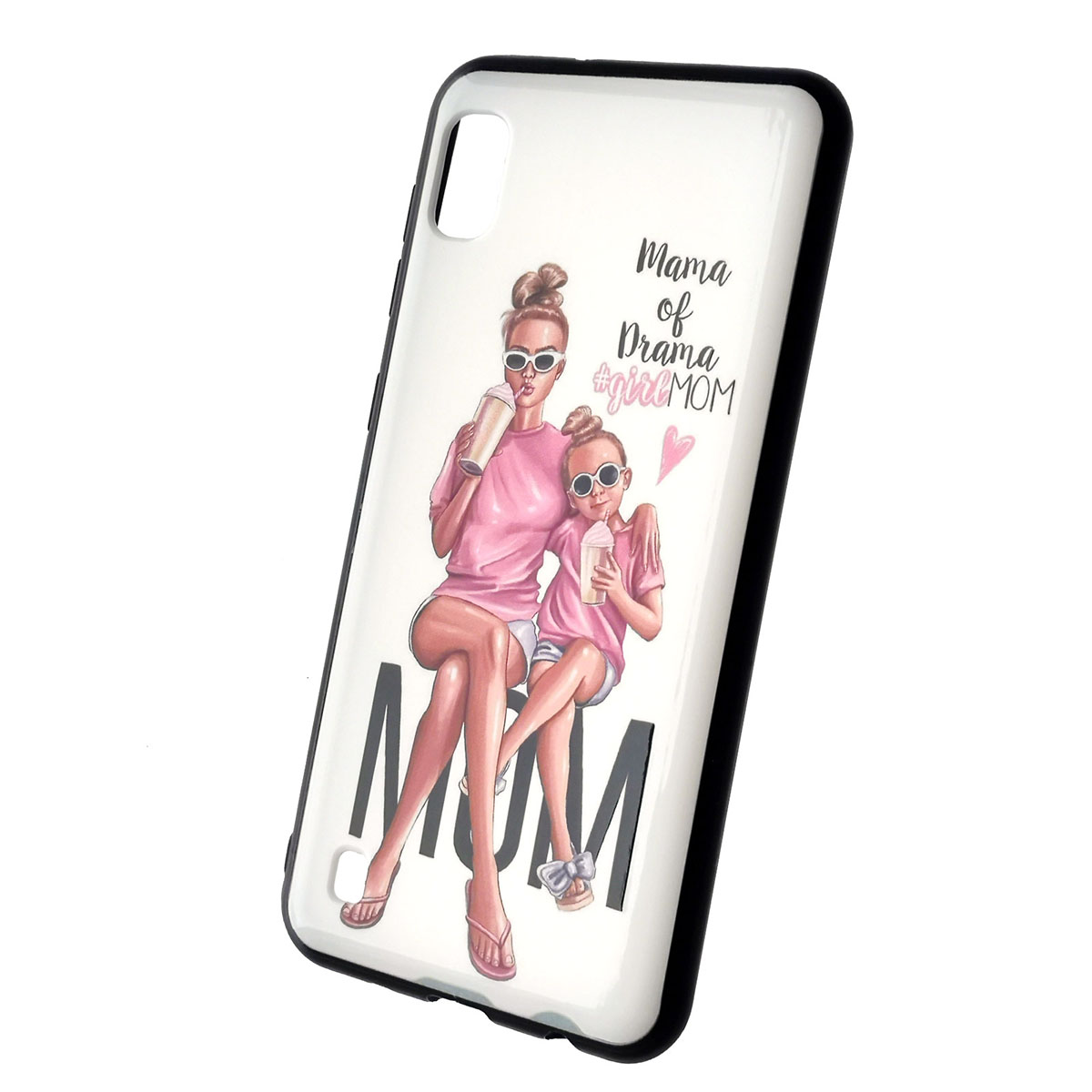 Чехол накладка для SAMSUNG Galaxy A10 (SM-A105), M10 (SM-M105), силикон, рисунок Mama of Drama girlMOM.
