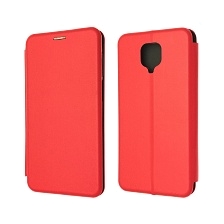 Чехол книжка STYLISH для XIAOMI Redmi Note 9 Pro, Redmi Note 9S, экокожа, визитница, цвет красный.