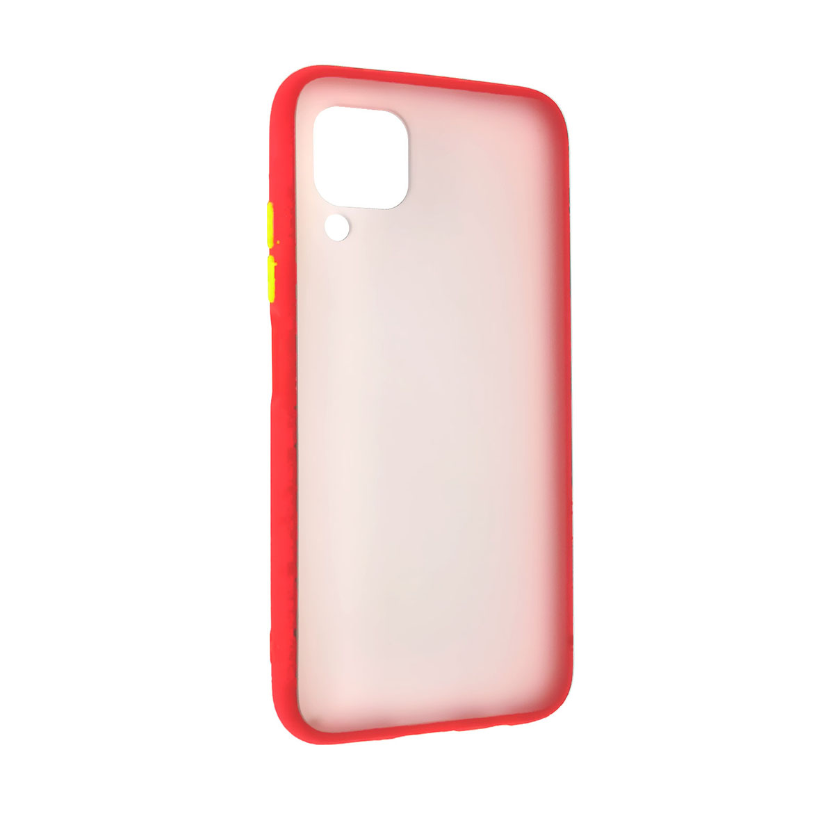 Чехол накладка SKIN SHELL для HUAWEI P40 Lite, Nova 6 SE, Nova 7i, пластик, силикон, цвет окантовки красный.
