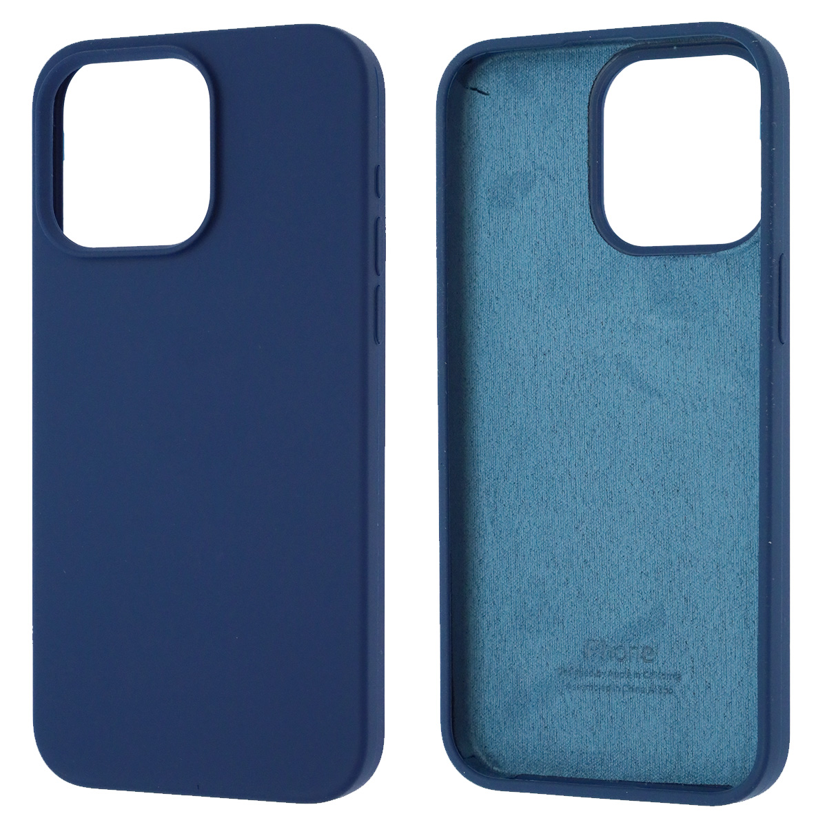 Чехол накладка Silicon Case для APPLE iPhone 15 Pro Max (6.7"), силикон, бархат, цвет темно синий Чехол накладка Silicon Case для APPLE iPhone 15 Pro Max (6.7"), силикон, бархат, цвет темно синий