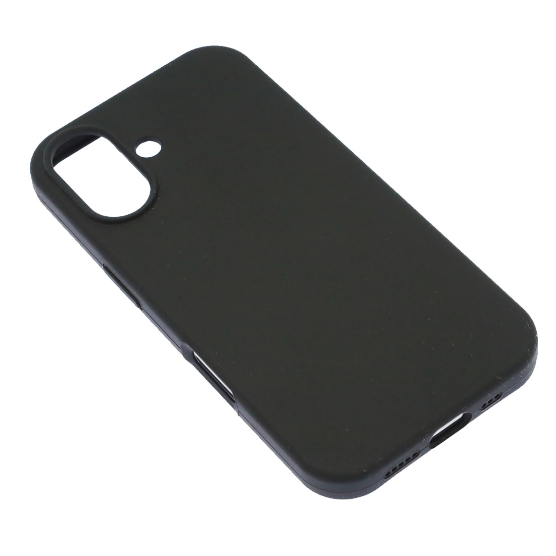 Чехол накладка Silicone Case для APPLE iPhone 16 (6.1"), силикон, бархат, цвет черный