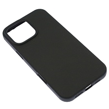 Чехол накладка Silicone Case для APPLE iPhone 16 Pro Max, силикон, бархат, цвет черный