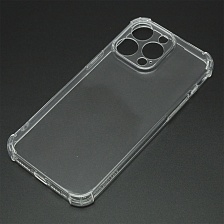 Чехол накладка для APPLE iPhone 15 Pro Max (6.7"), защита камеры, усиленные края, силикон, прозрачный Чехол накладка для APPLE iPhone 15 Pro Max (6.7"), защита камеры, усиленные края, силикон, прозрачный