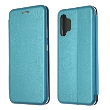 Чехол книжка STYLISH для SAMSUNG Galaxy A32 4G (SM-A325F), экокожа, визитница, цвет голубой