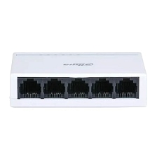 Коммутатор Dahua DH-PFS3005-5ET-L, 5 портов 10/100Mbps, цвет белый
