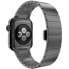 Ремешок для Apple Watch блочный нержавеющая сталь, 38/40 mm, со скрытым замком застежки, цвет черный. Ремешок для Apple Watch блочный нержавеющая сталь, 38/40 mm, со скрытым замком застежки, цвет черный.