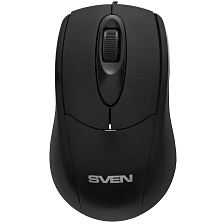 Мышь SVEN RX-110 проводная, оптическая, 1000 DPI, цвет черный