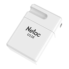 Флешка USB 2.0 32GB NETAC U116 mini (NT03U116N-032G-20WH), цвет белый