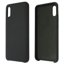 Чехол накладка Silicon Cover для XIAOMI Redmi 9A, силикон, бархат, цвет черный Чехол накладка Silicon Cover для XIAOMI Redmi 9A, силикон, бархат, цвет черный