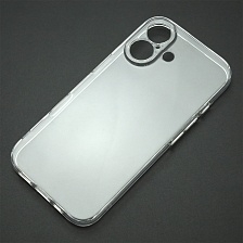 Чехол накладка для APPLE iPhone 16 (6.1"), защита камеры, силикон, прозрачный