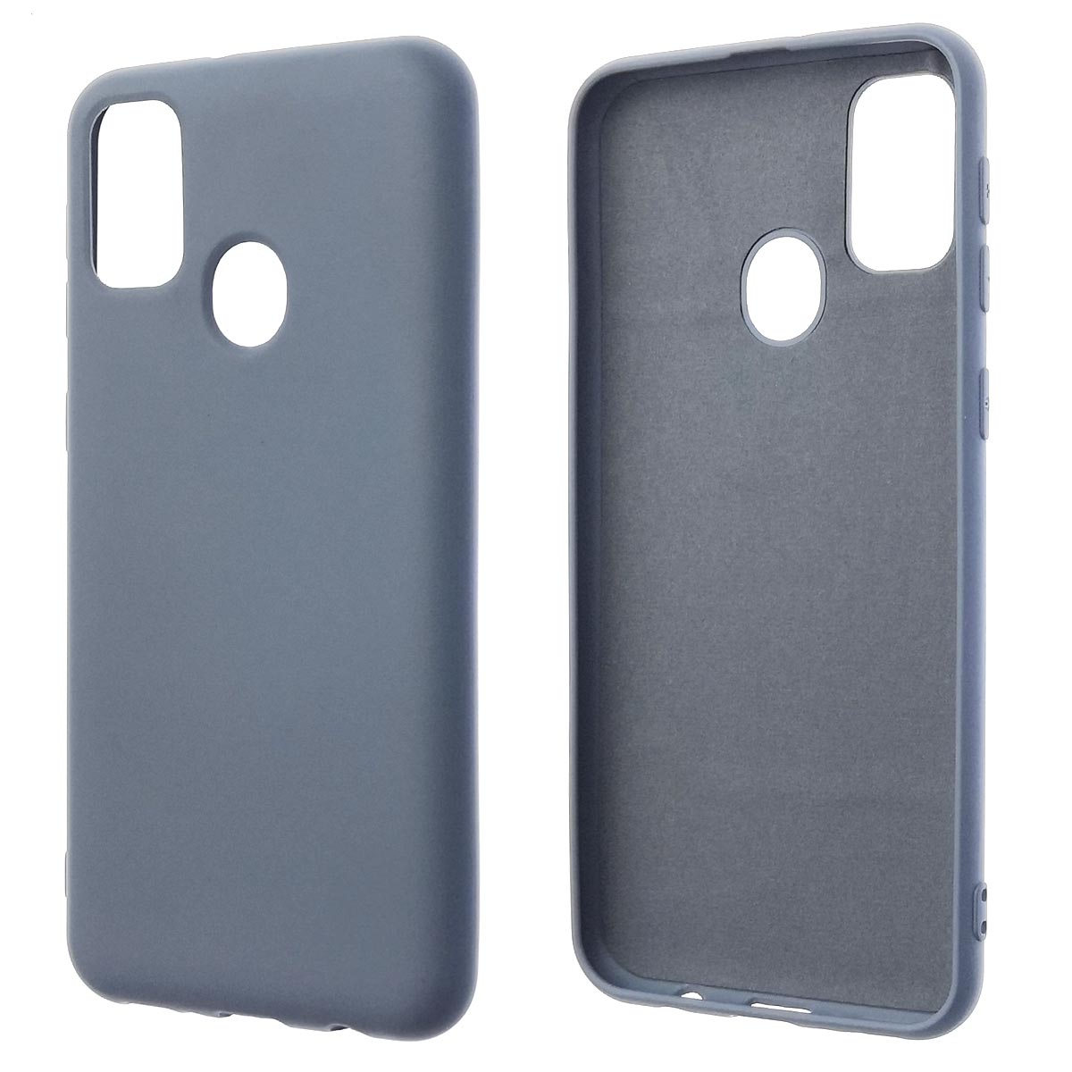 Чехол накладка NANO для SAMSUNG Galaxy M30s (SM-M307F), M21 (SM-M215), силикон, бархат, цвет серый