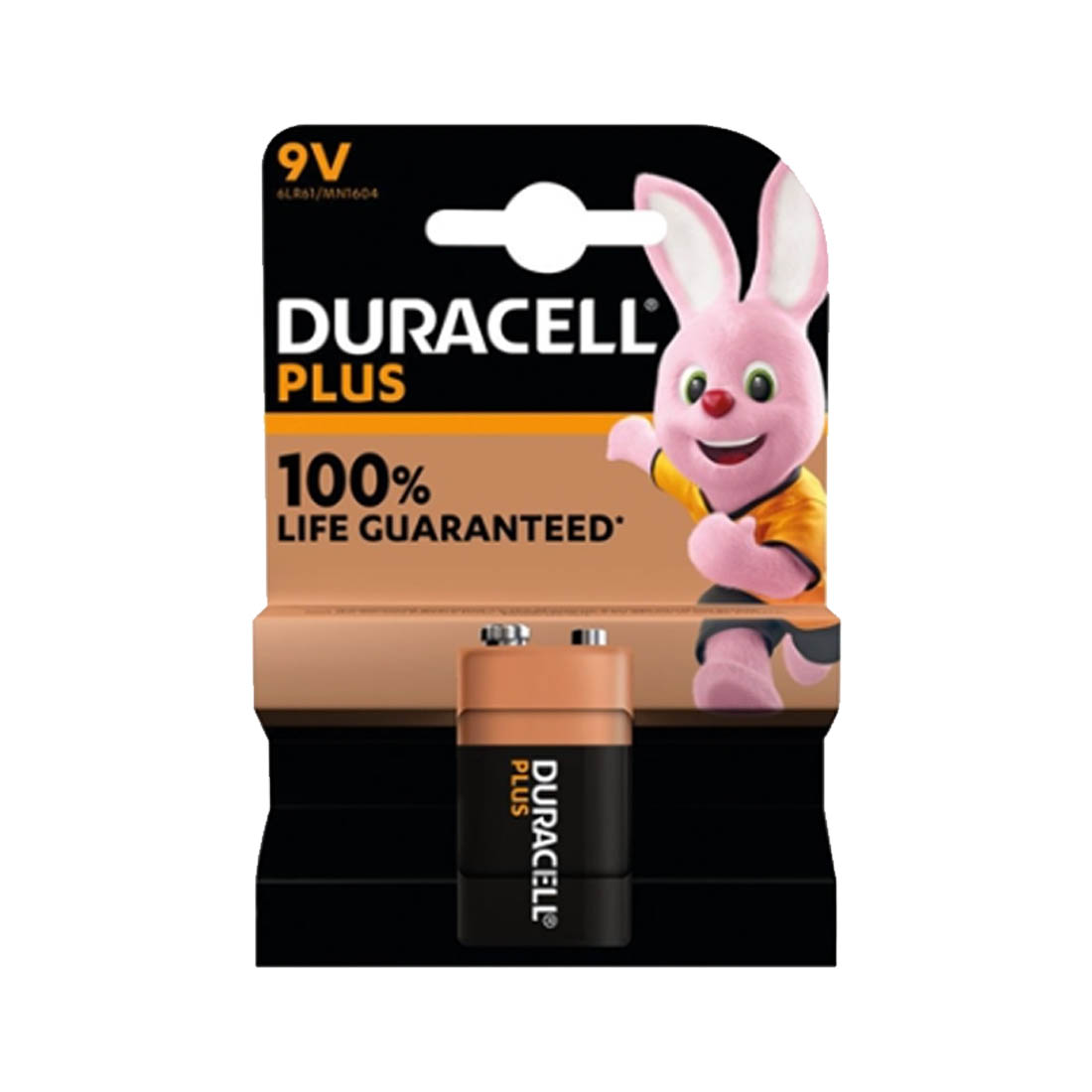 Батарейка DURACELL PLUS Крона LR61 BL1 Alkaline 9V