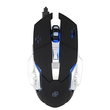 Мышь беспроводная OKLICK (ОКЛИК) 770GW, игровая, оптическая, 3600 DPI, RGB подсветка, аккумулятор, цвет черно белый