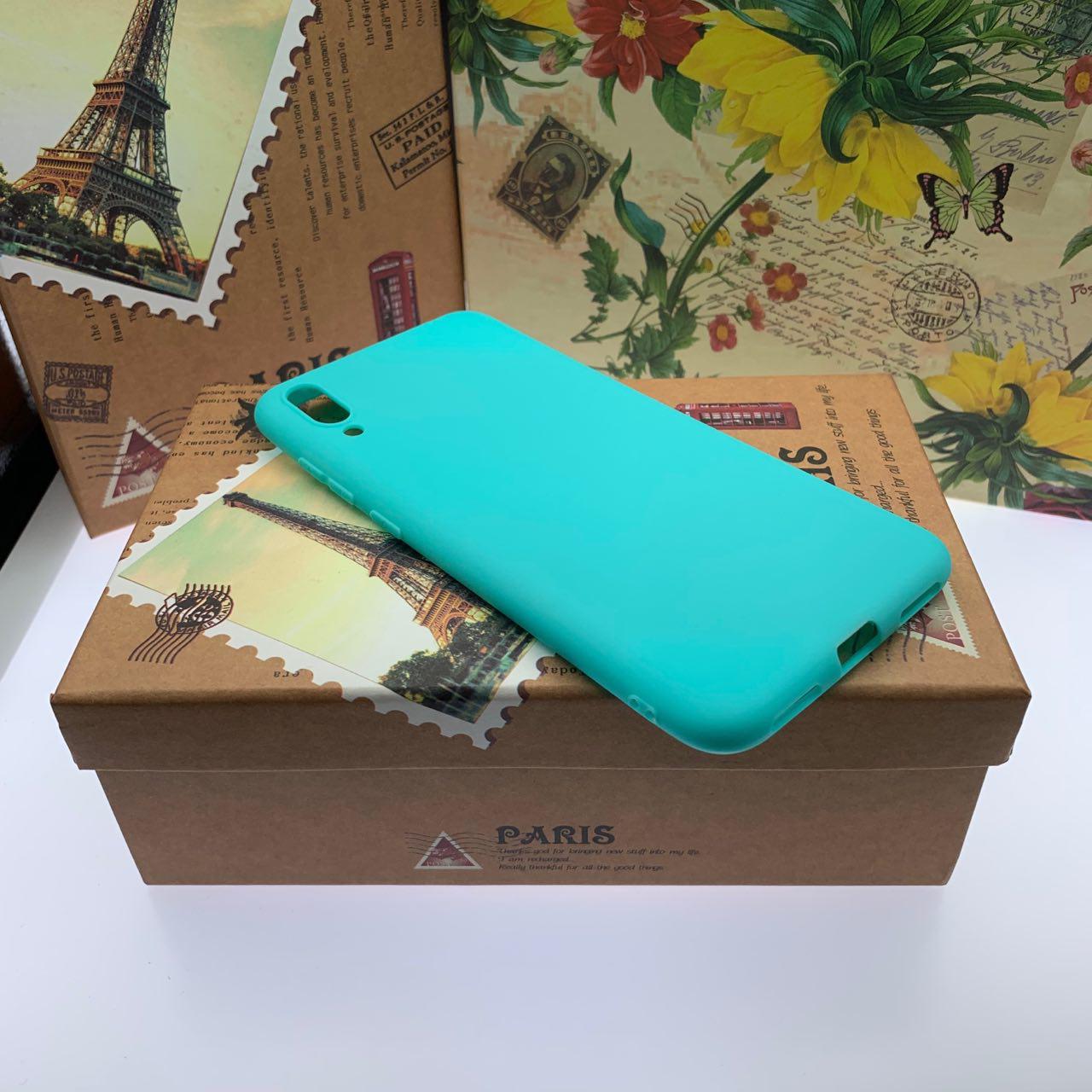 Чехол накладка для HUAWEI Y7 Pro 2019 (DUB-LX2), силикон, матовый, цвет бирюзовый