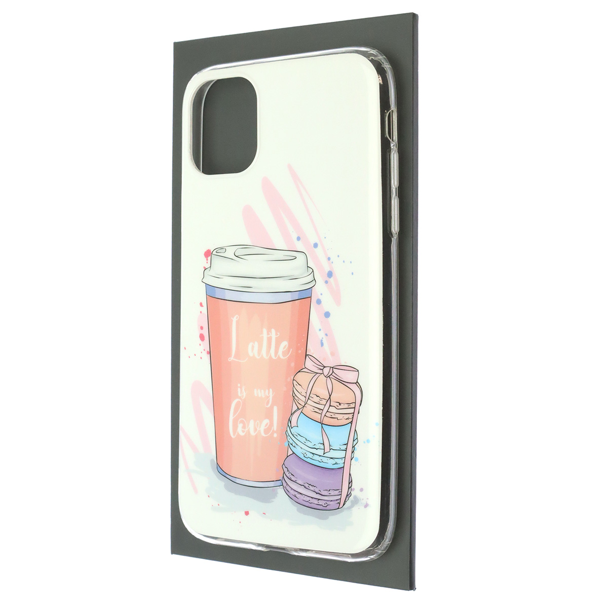 Чехол накладка для APPLE iPhone 11, силикон, рисунок Latte is my love!