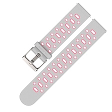 Ремешок MIJOBS для смарт часов Xiaomi Amazfit Bip, перфорированный силикон, цвет розовый