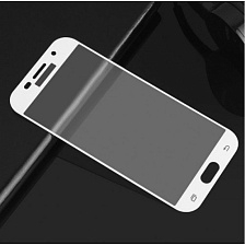 Защитное стекло 4D для SAMSUNG Galaxy A7 (2017) SM-A720 белый кант Monarch. Защитное стекло 4D для SAMSUNG Galaxy A7 (2017) SM-A720 белый кант Monarch.