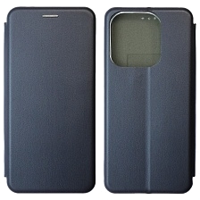 Чехол книжка STYLISH для TECNO Spark 10 Pro, экокожа, визитница, цвет темно синий Чехол книжка STYLISH для TECNO Spark 10 Pro, экокожа, визитница, цвет темно синий