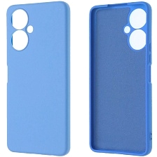 Чехол накладка NANO для TECNO Camon 19, Camon 19 Pro, силикон, бархат, цвет голубой