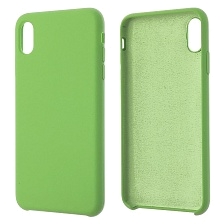 Чехол накладка Silicon Case для APPLE iPhone XS MAX, силикон, бархат, цвет фисташковый Чехол накладка Silicon Case для APPLE iPhone XS MAX, силикон, бархат, цвет фисташковый