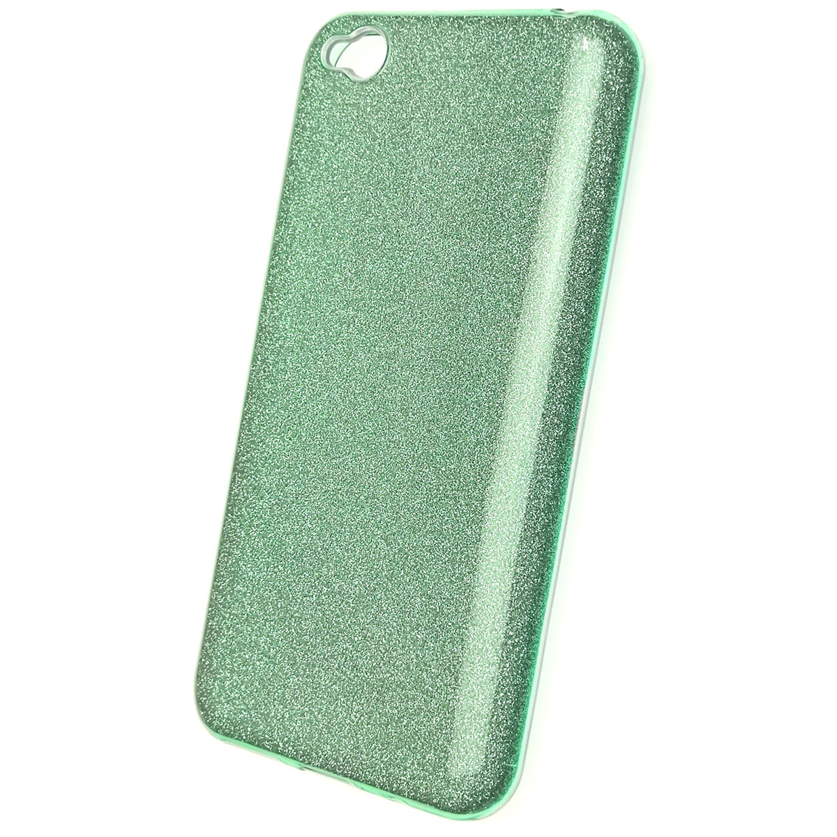 Чехол накладка Shine для XIAOMI Redmi GO, силикон, блестки, цвет зеленый Чехол накладка Shine для XIAOMI Redmi GO, силикон, блестки, цвет зеленый
