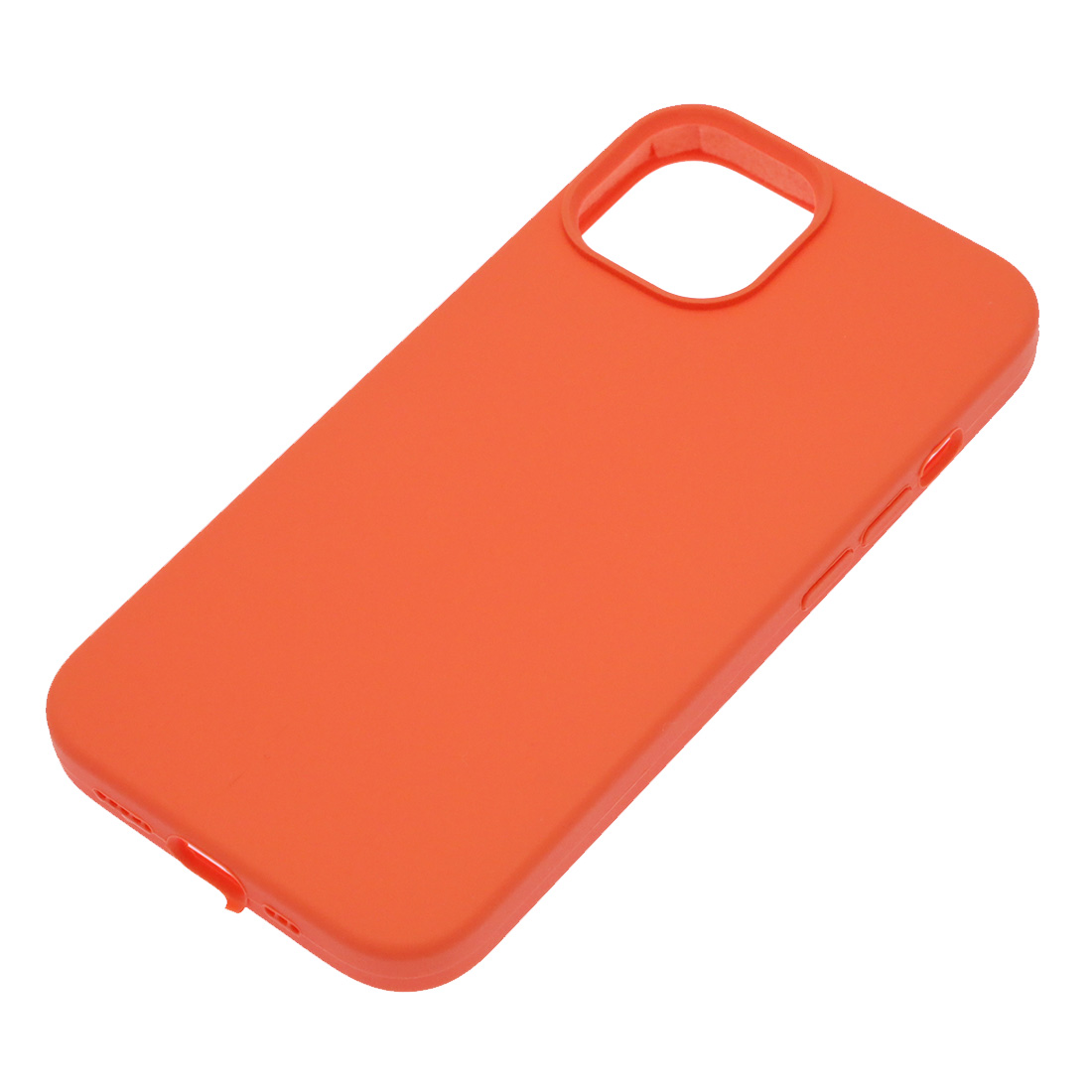 Чехол накладка Silicon Case для APPLE iPhone 14 (6.1"), силикон, бархат, цвет оранжевый