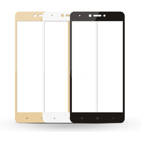 Стекло защитное "4D/5D" для Xiaomi RedMi Note 4X, цвет окантовки черный.