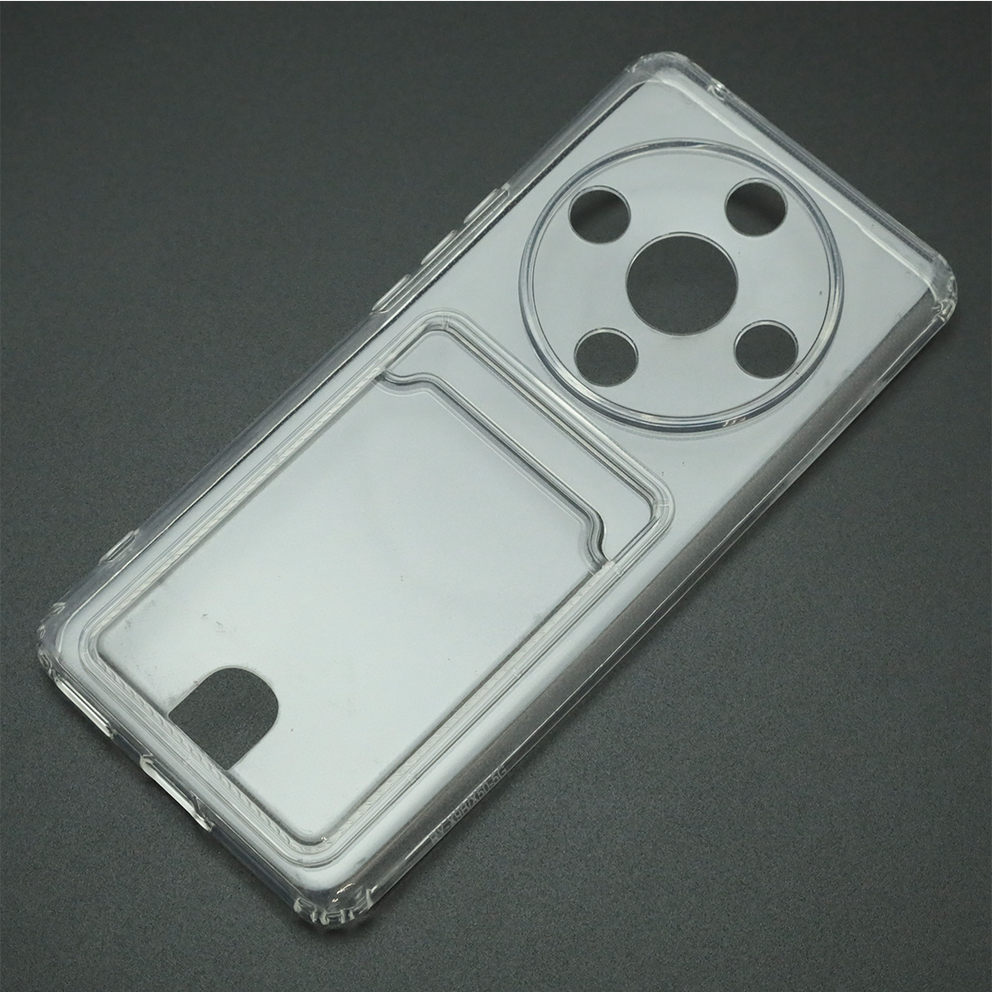 Чехол накладка CARD CASE для Honor X9b, защита камеры, силикон, отдел для карт, цвет прозрачный Чехол накладка CARD CASE для Honor X9b, защита камеры, силикон, отдел для карт, цвет прозрачный