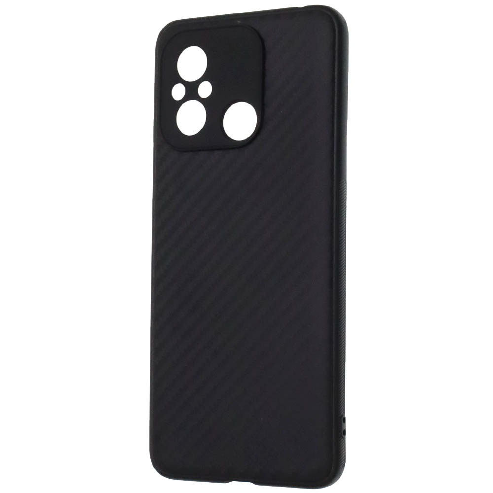 Чехол накладка для XIAOMI Redmi 12C, XIAOMI POCO C55, защита камеры, силикон, карбон, цвет черный Чехол накладка для XIAOMI Redmi 12C, XIAOMI POCO C55, защита камеры, силикон, карбон, цвет черный
