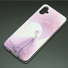 Чехол накладка для SAMSUNG Galaxy A05, силикон, глянцевый, рисунок Девушка в платье