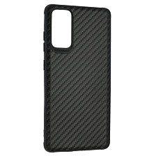 Чехол накладка 6D для SAMSUNG Galaxy S20 FE (SM-G780), силикон, карбон, цвет черный
