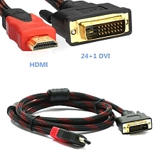 Кабель HDMI - DVI-D, длина 3.0 метра, в нейлоновой армированной оплетке, цвет черно-красный Кабель HDMI - DVI-D, длина 3.0 метра, в нейлоновой армированной оплетке, цвет черно-красный