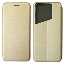 Чехол книжка STYLISH для TECNO POVA 5 4G, экокожа, визитница, цвет золотистый Чехол книжка STYLISH для TECNO POVA 5 4G, экокожа, визитница, цвет золотистый