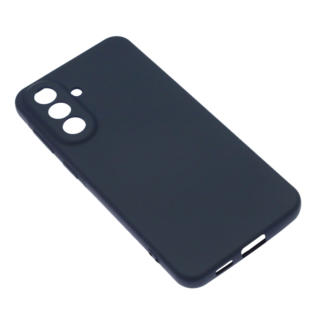 Чехол накладка Silicon Cover для SAMSUNG Galaxy A57, защита камеры, силикон, бархат, цвет темно синий