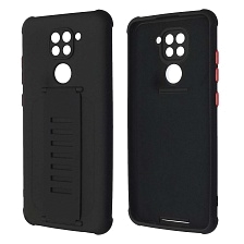 Чехол накладка LADDER NANO для XIAOMI Redmi Note 9, силикон, держатель, цвет черный Чехол накладка LADDER NANO для XIAOMI Redmi Note 9, силикон, держатель, цвет черный