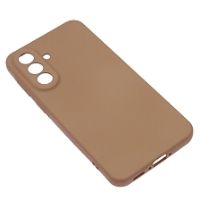 Чехол накладка Silicon Cover для SAMSUNG Galaxy A37, защита камеры, силикон, бархат, цвет кофе с молоком