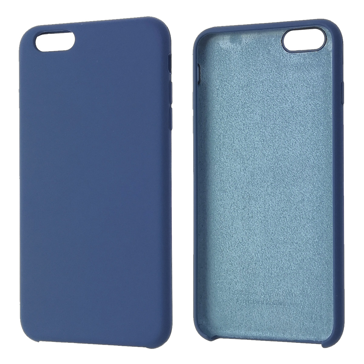 Чехол накладка Silicon Case для APPLE iPhone 6 Plus, iPhone 6S Plus, силикон, бархат, цвет темно синий Чехол накладка Silicon Case для APPLE iPhone 6 Plus, iPhone 6S Plus, силикон, бархат, цвет темно синий