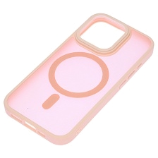 Чехол накладка Camelia с поддержкой MagSafe для APPLE iPhone 15 Pro, силикон, матовый, цвет розовый песок Чехол накладка Camelia с поддержкой MagSafe для APPLE iPhone 15 Pro, силикон, матовый, цвет розовый песок