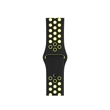 Ремешок для Apple Watch спортивный "Nike", размер 40 mm, цвет чёрный - зеленый. Ремешок для Apple Watch спортивный "Nike", размер 40 mm, цвет чёрный - зеленый.