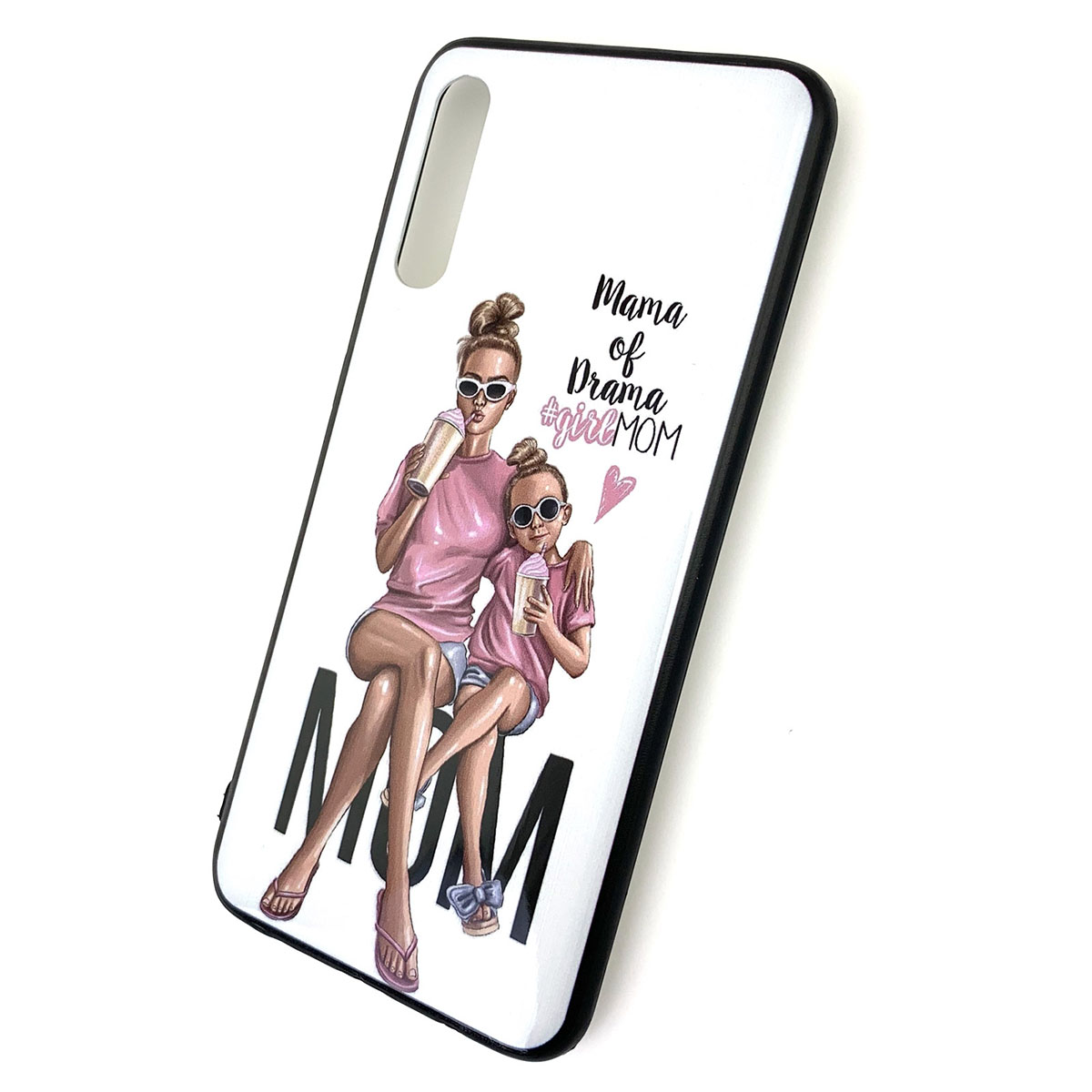Чехол накладка для SAMSUNG Galaxy A50 (SM-A505), A30s (SM-A307), A50s (SM-A507), силикон, рисунок Mama of Drama girlMOM.