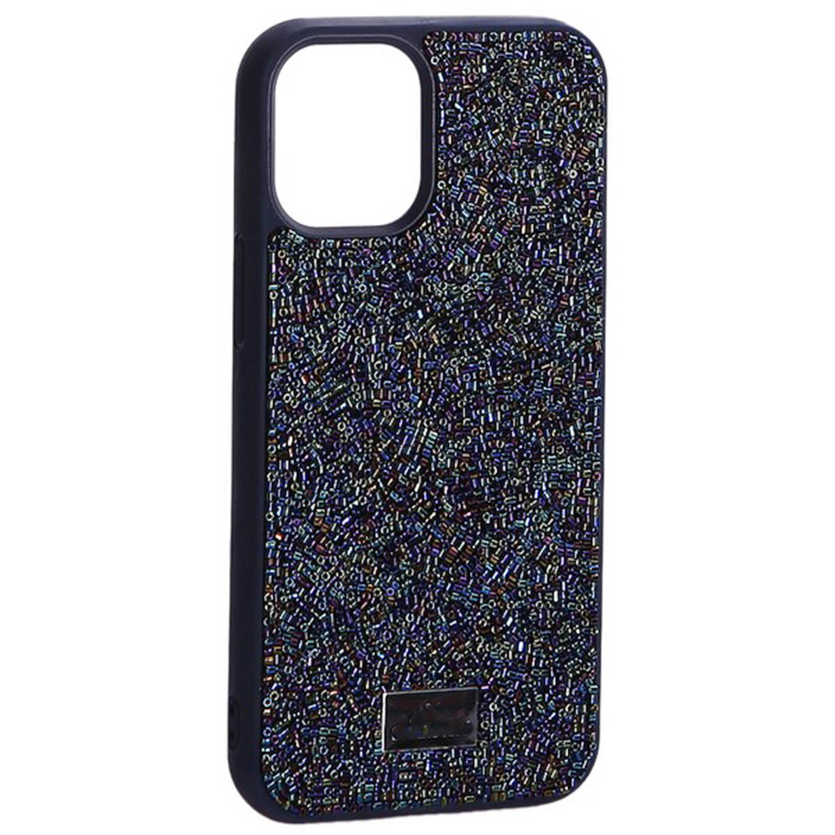 Чехол накладка для APPLE iPhone 12 mini (5.4"), стразы, цвет темно синий Чехол накладка для APPLE iPhone 12 mini (5.4"), стразы, цвет темно синий