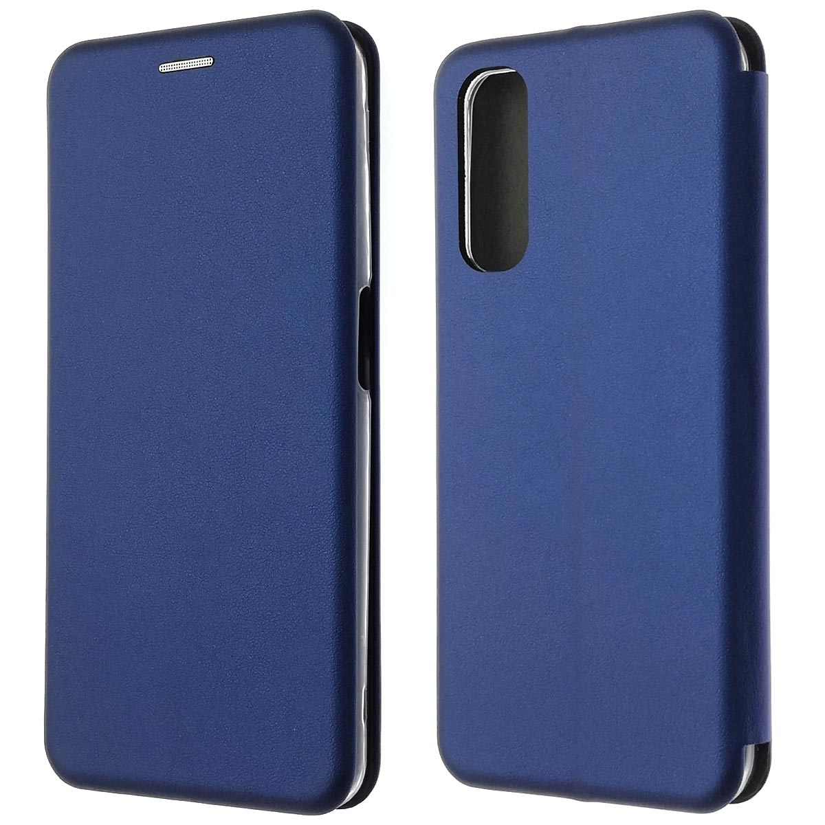 Чехол книжка STYLISH для Realme 7, экокожа, визитница, цвет синий Чехол книжка STYLISH для Realme 7, экокожа, визитница, цвет синий
