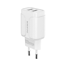 СЗУ (Сетевое зарядное устройство) BOROFONE BA37A Speedy, 12W, 2.4А, 2 USB, цвет белый СЗУ (Сетевое зарядное устройство) BOROFONE BA37A Speedy, 12W, 2.4А, 2 USB, цвет белый