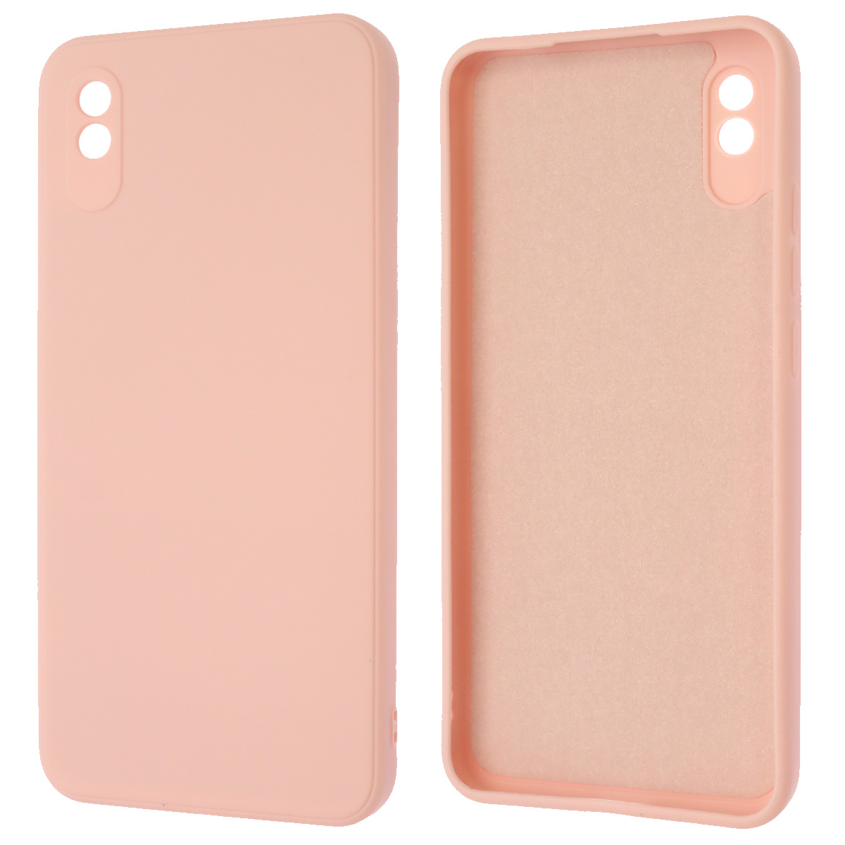 Чехол накладка для XIAOMI Redmi 9A, силикон, бархат, цвет розовый песок Чехол накладка для XIAOMI Redmi 9A, силикон, бархат, цвет розовый песок