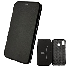 Чехол книжка для SAMSUNG Galaxy A20 (SM-A205), A30 (SM-A305), экокожа, визитница, цвет черный