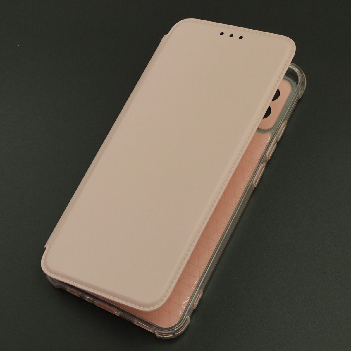 Чехол книжка для SAMSUNG Galaxy A03 (SM-A035F), экокожа, визитница, цвет розовый песок Чехол книжка для SAMSUNG Galaxy A03 (SM-A035F), экокожа, визитница, цвет розовый песок