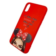Чехол накладка для APPLE iPhone X, XS, силикон, рисунок if you can DREAM IT, YOU CAM DO IT.