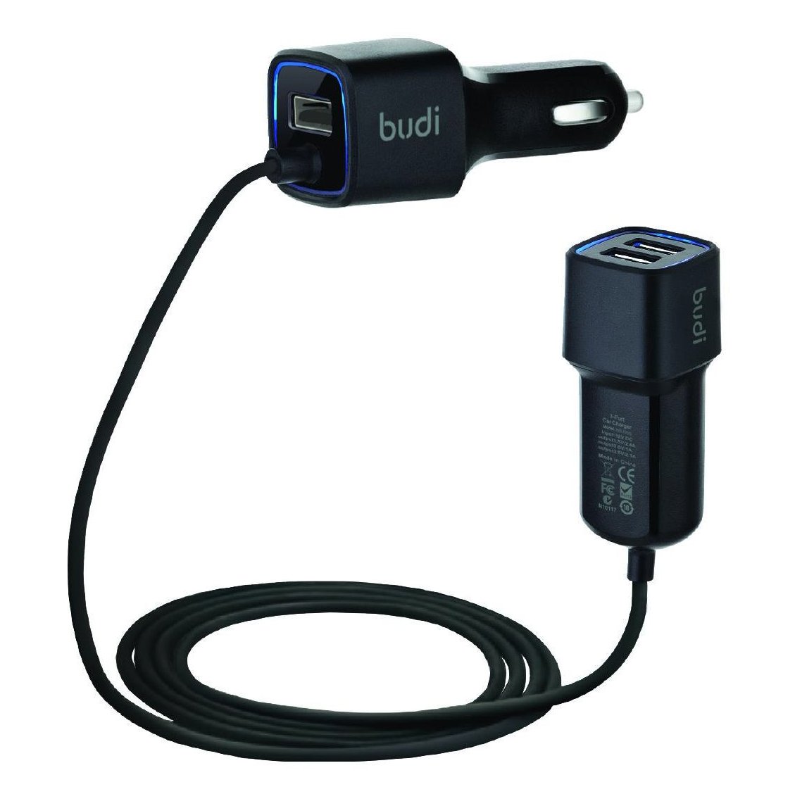 АЗУ "budi" 5.5A с 3 USB выходами (M8J066 Rev A00) (черный/коробка) | Последняя цена
