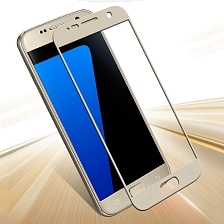 Защитное стекло 2D для SAMSUNG Galaxy A3 (2016) SM-A310 золото.