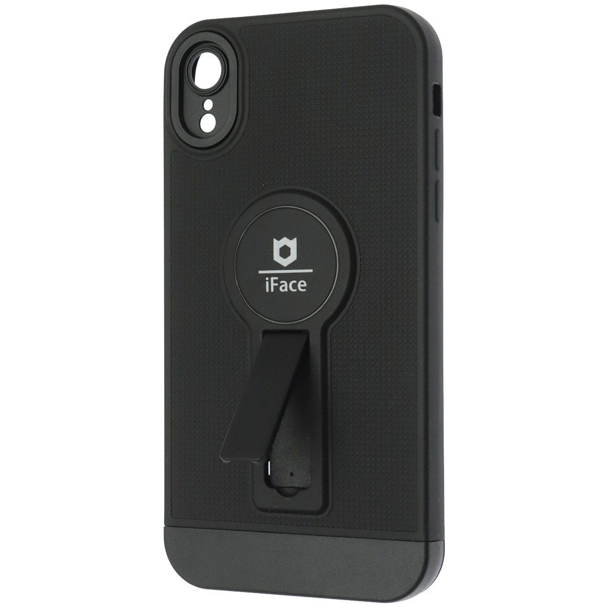 Чехол накладка iFace для APPLE iPhone XR, силикон, защита камеры, выдвижная подставка, цвет черный Чехол накладка iFace для APPLE iPhone XR, силикон, защита камеры, выдвижная подставка, цвет черный